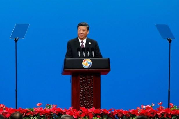 Presidente chinês, Xi Jinping, durante discurso da Iniciativa do Cinturão e Rota